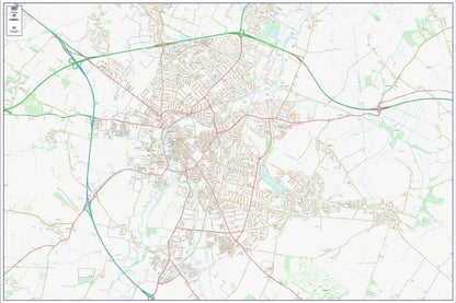 Central  Cambridge City Street Map - Digital Download