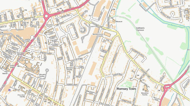 Central  Cambridge City Street Map - Digital Download
