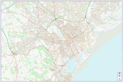 Central Cardiff City Street Map - Digital Download