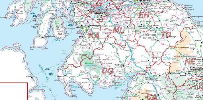 Compact Scotland Postcode Area - Digital Download – ukmaps.co.uk