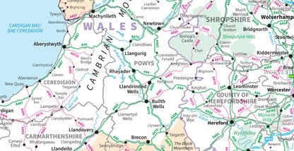 Compact Wales Travel Map - Digital Download