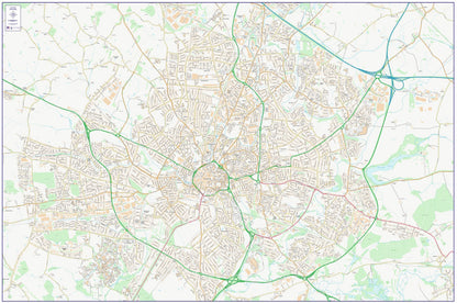 Central Coventry City Street Map - Digital Download