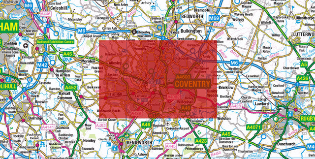 Central Coventry City Street Map - Digital Download