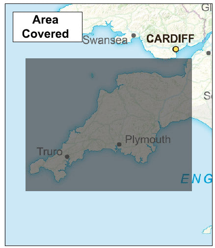 Devon and Cornwall County Boundaries Map - Digital Download
