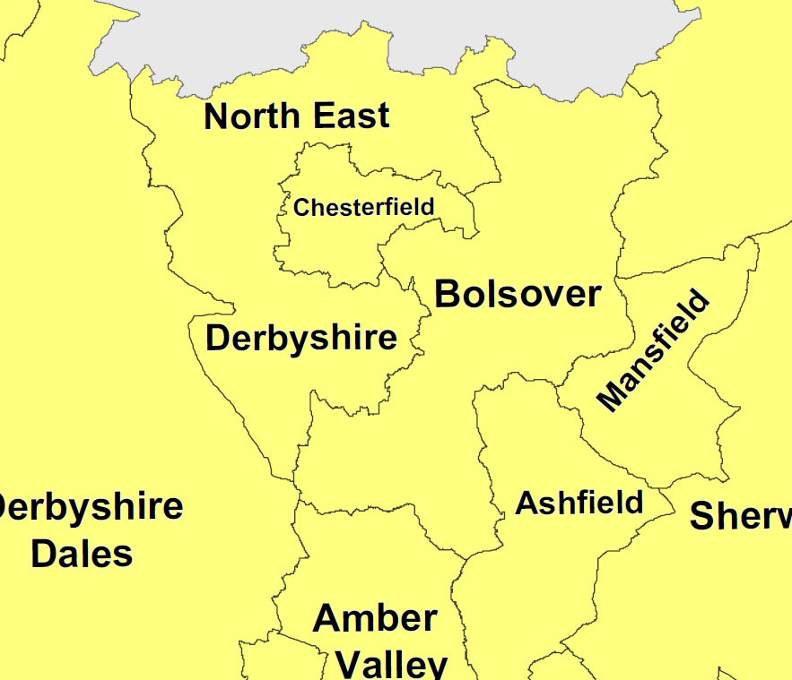 Regional UK Parliamentary Maps - East Midlands - Digital Download