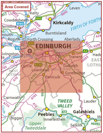 Postcode City Sector Map - Edinburgh and Midlothian - Digital Download
