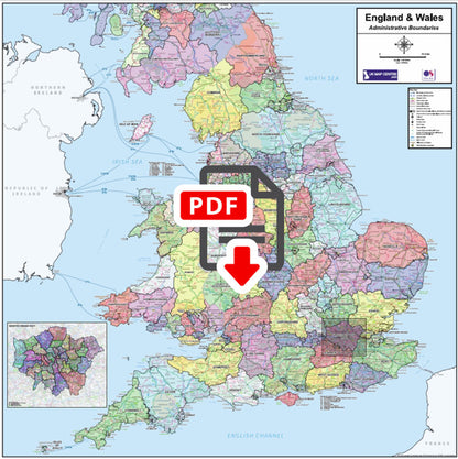 National Admin Map 6 - England and Wales - Digital Download