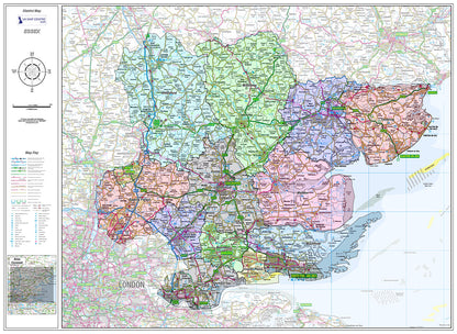 Essex County Boundary Map - Digital Download – ukmaps.co.uk