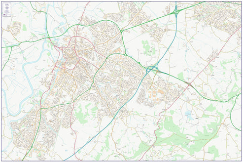 Central Gloucester City Street Map - Digital Download – Ukmaps.co.uk