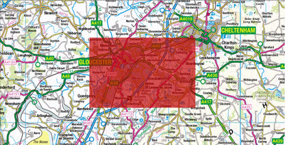 Central Gloucester City Street Map - Digital Download