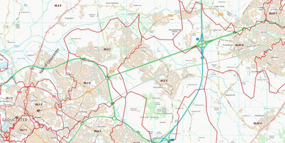Postcode City Sector Map - Gloucester & Cheltenham - Digital Download