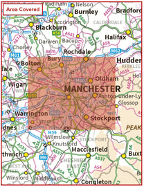 Postcode City Sector Map - Greater Manchester - Digital Download ...