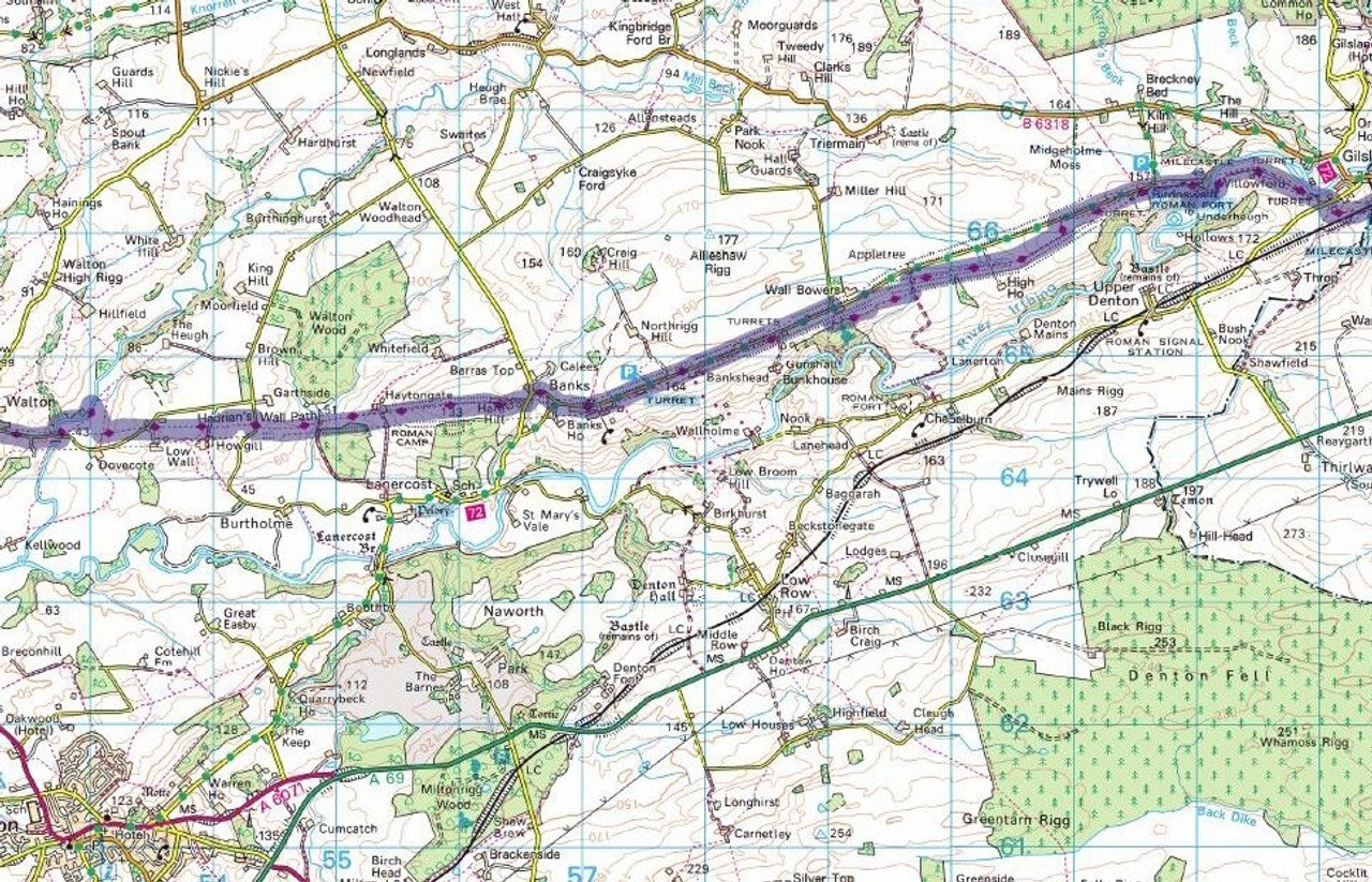 Hadrian's Wall Route Map - Digital Download