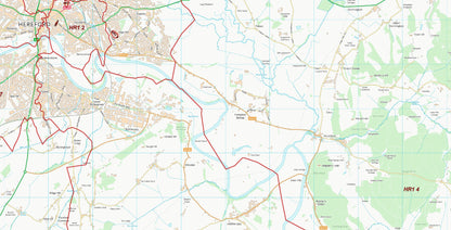 Postcode City Sector Map - Hereford - Digital Download