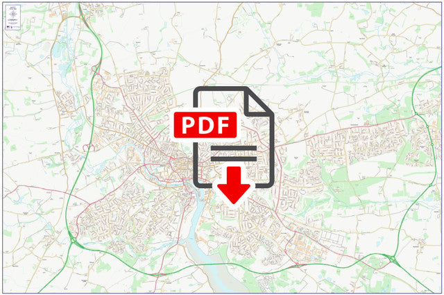 Central Ipswich City Street Map Digital Download Ukmaps Co Uk   IpswichStreetMap 