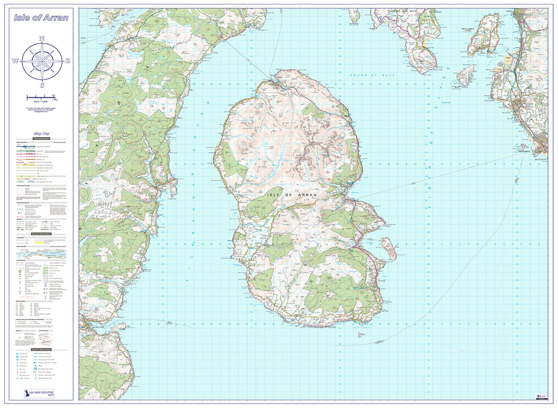 Isle of Arran Map Digital Download ukmaps.co.uk