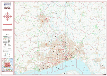 Postcode City Sector Map - Kingston-Upon-Hull - Digital Download