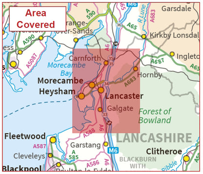 Postcode City Sector Map - Lancaster - Digital Download