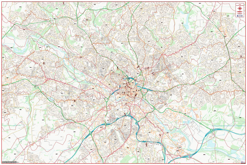 Central Leeds Postcode City Street Map - Digital Download – ukmaps.co.uk