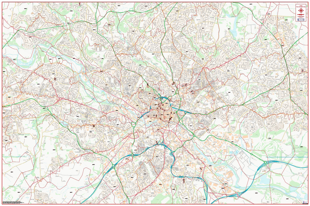 Central Leeds Postcode City Street Map - Digital Download – ukmaps.co.uk