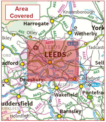 Postcode City Sector Map - Leeds - Digital Download