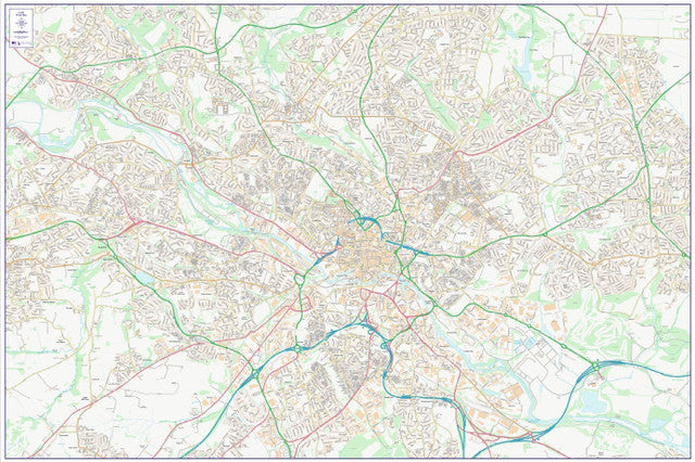 Central Leeds City Street Map - Digital Download