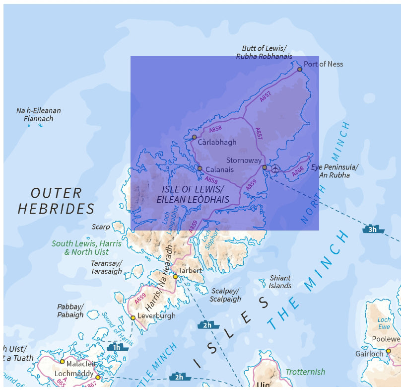 Crossbost Map Isle of Lewis and Harris - North and South Series - Digital Download ...
