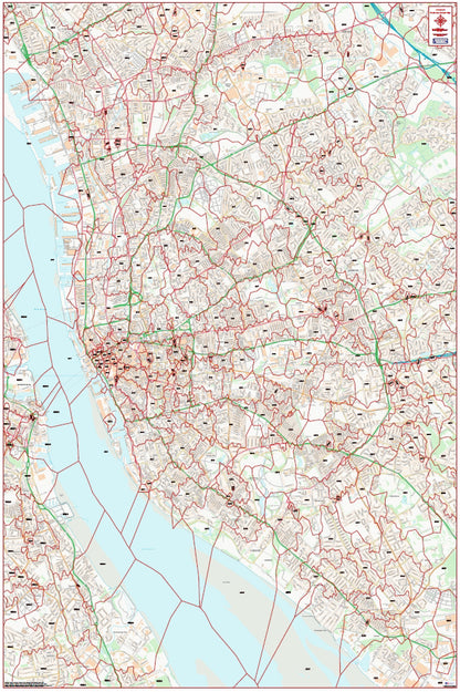 Central Liverpool Postcode City Street Map - Digital Download
