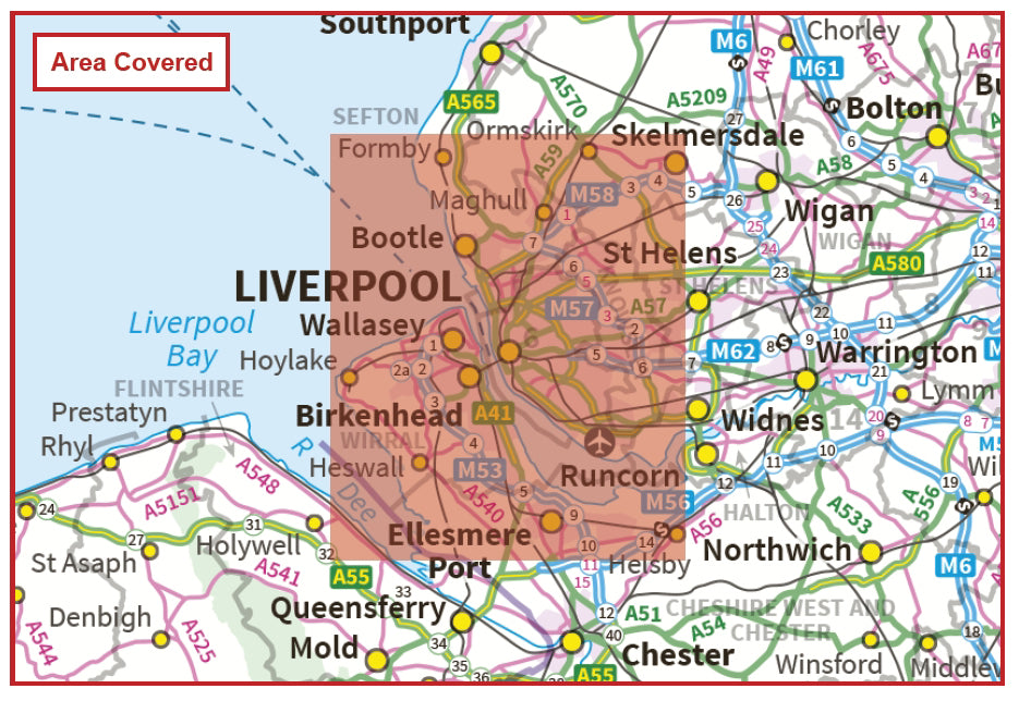 Postcode City Sector Map - Liverpool and The Wirral - Digital Download