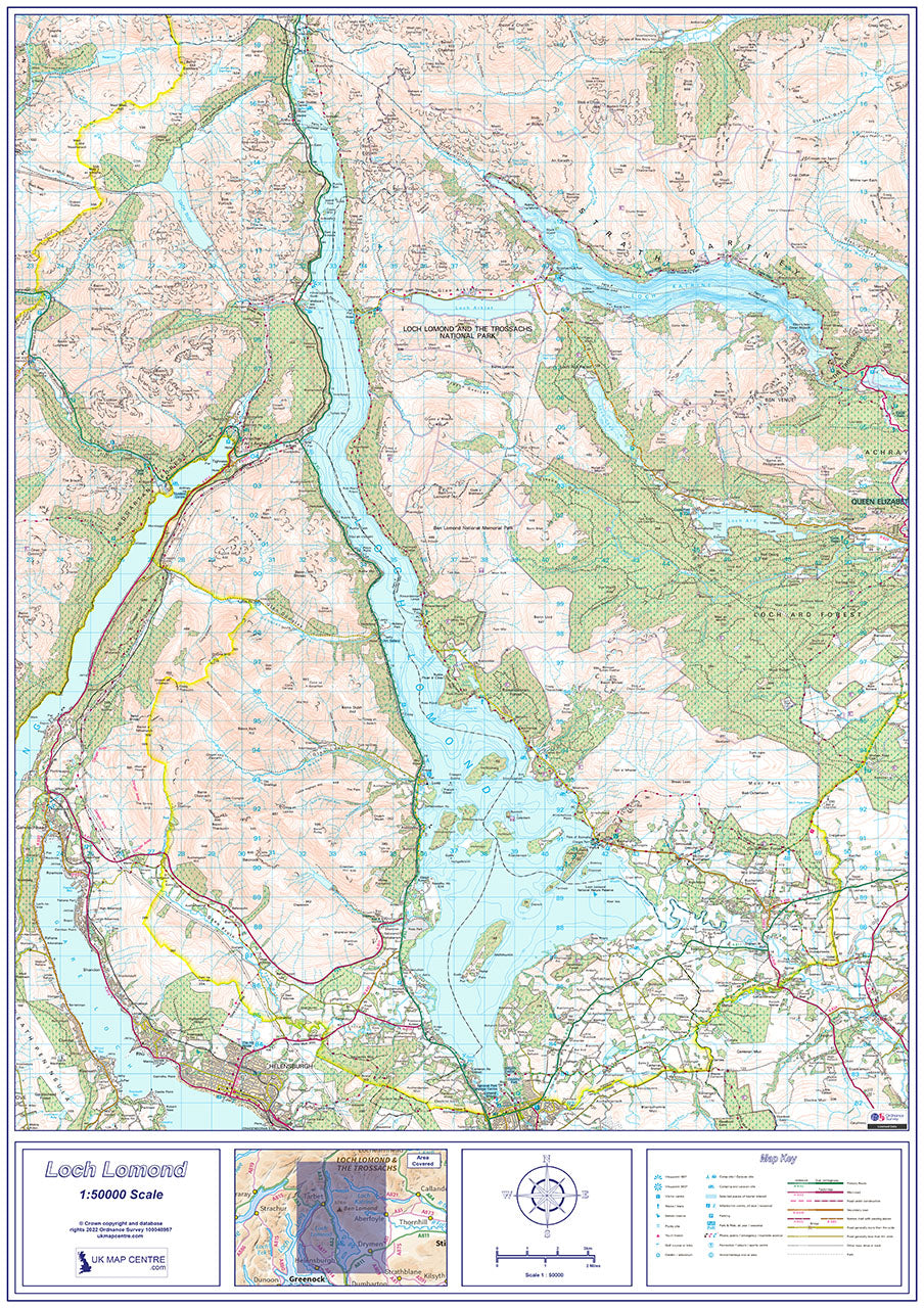Loch Lomond - Compact Map - Digital Download