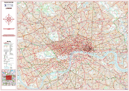 Postcode City Sector Map - London - Digital Download