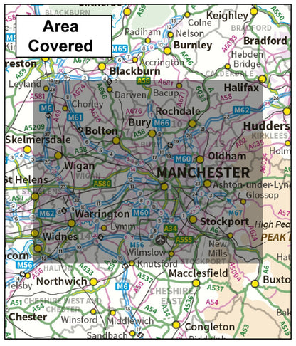 Greater Manchester District Admin Map - Digital Download