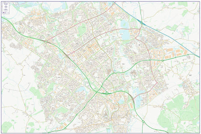 Central Milton Keynes City Street Map - Digital Download