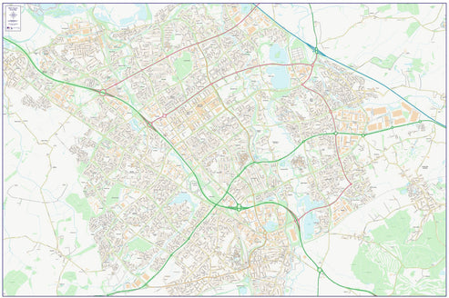 Central Milton Keynes City Street Map - Digital Download – ukmaps.co.uk