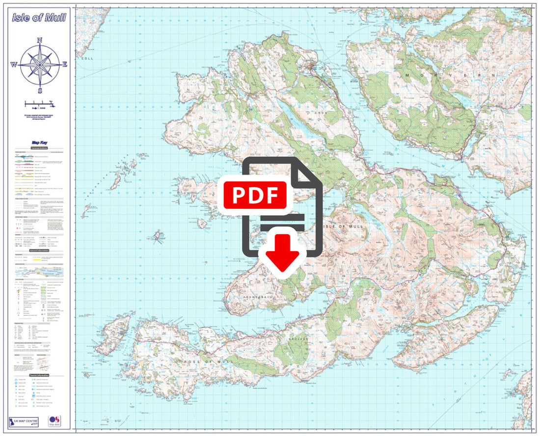 Isle of Mull Map - Digital Download – ukmaps.co.uk