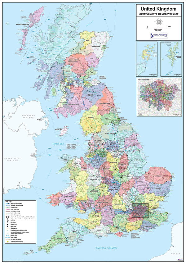 National Admin Boundary Map 1 - Digital Download – ukmaps.co.uk