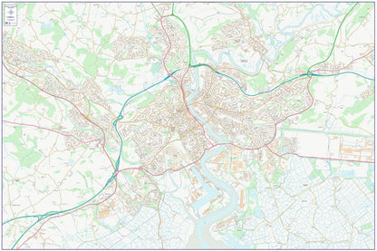 Central Newport City Street Map -Digital Download