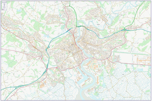 Central Newport City Street Map -Digital Download