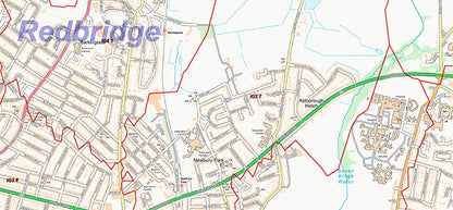 North East London Postcode City Street Map - Digital Download