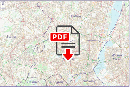 North London City Street Map - Digital Download