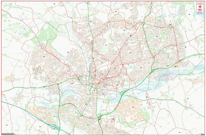Central Northampton Postcode City Street Map - Digital Download