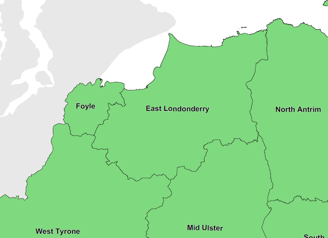 Regional UK Parliamentary Maps - Northern Ireland - Digital Download