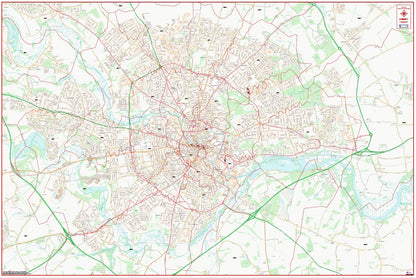 Central Norwich Postcode City Street Map - Digital Download