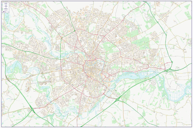 Central Norwich City Street Map - Digital Download