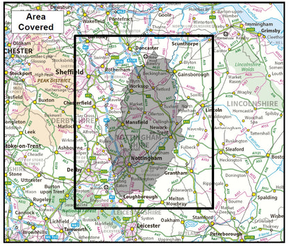 Nottinghamshire County Boundary Map - Digital Download