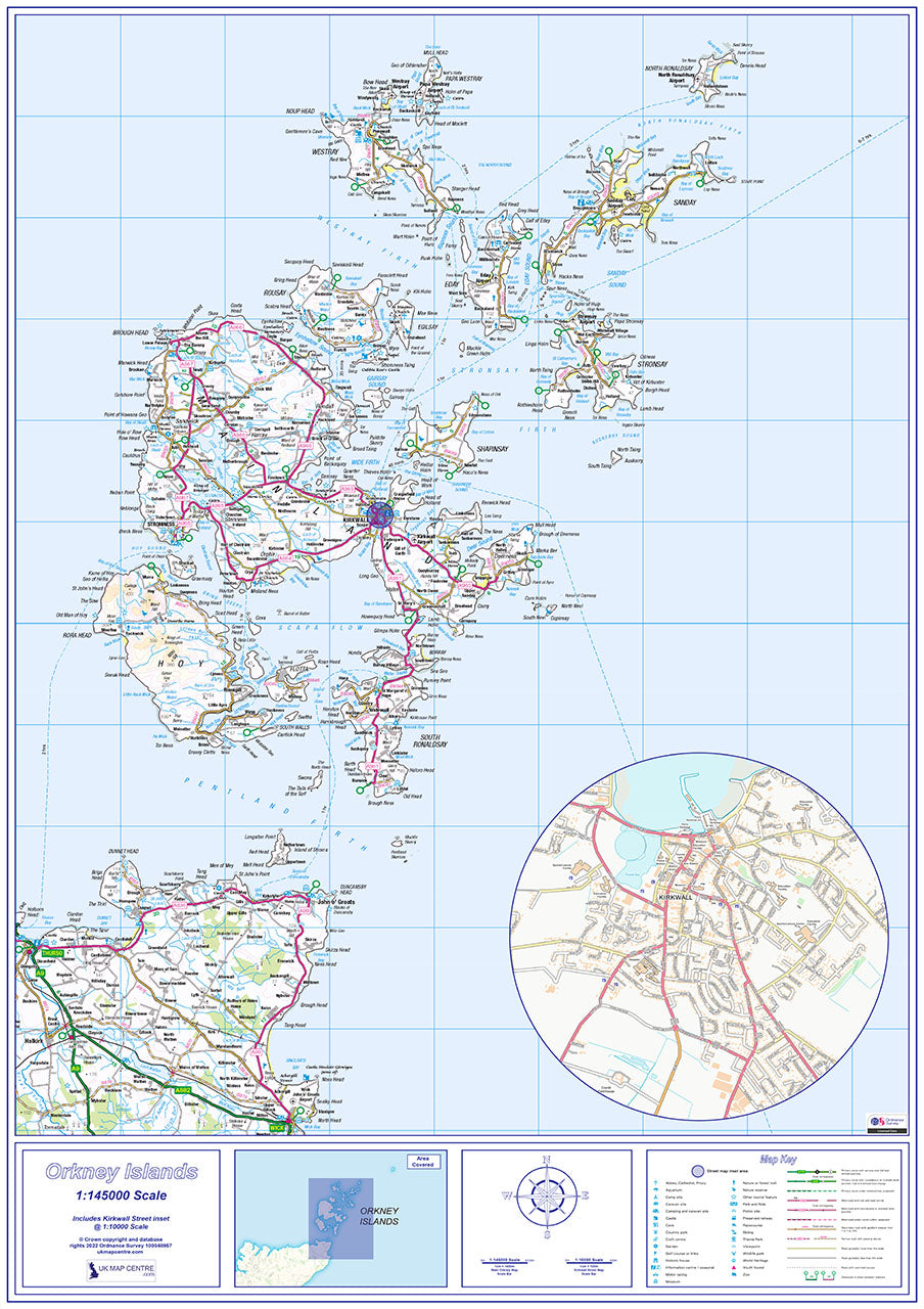 Kirkwall Walking Tour Map Yesnaby Cliffs (Orkney) Coastal Walk