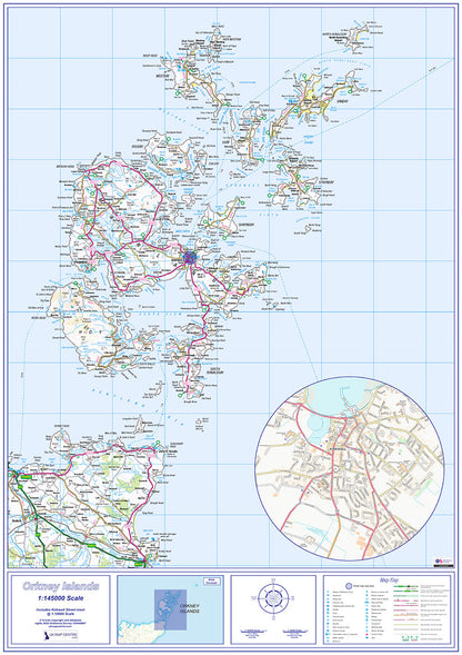 Orkney Islands Map - Digital Download