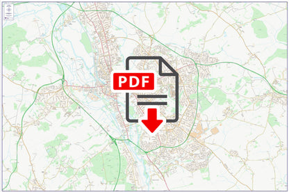 Central Oxford City Street Map - Digital Download