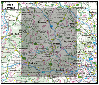 Oxfordshire County Boundary Map - Digital Download