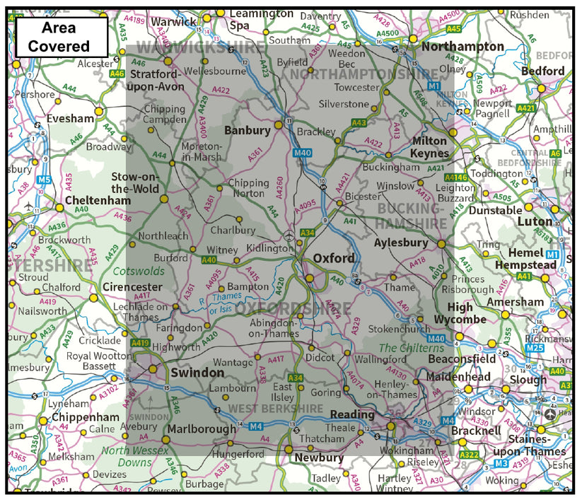 Oxfordshire County Boundary Map - Digital Download – ukmaps.co.uk